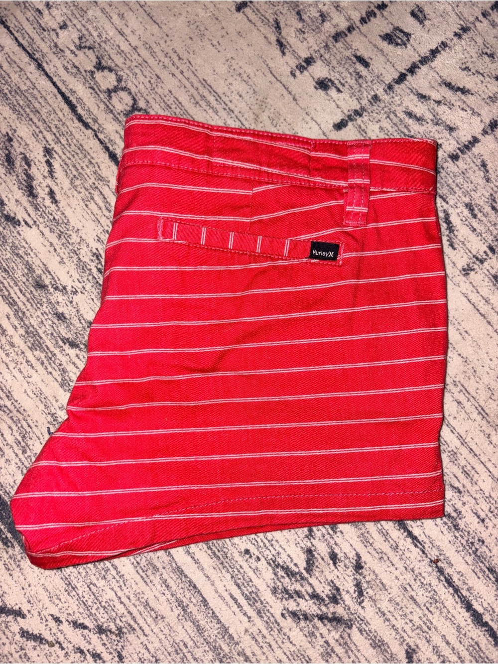 Hurley Red with White Pinstripe Shorts